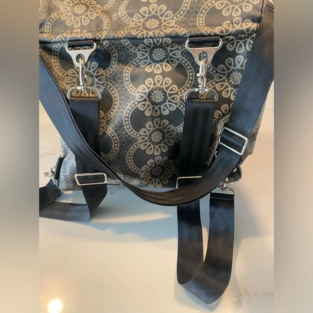 Petunia Pickle Bottom Diaper Bag Backpack with Floral embroidery